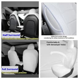 For Tesla Model 3 Y 2017 - 2025 Car Seats Cover Nappa Leather Full Surround Style Factory Wholesale Price Interior Accessories