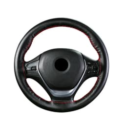 Hand Sewing Microfiber Leather Car Steering Wheel Braid Cover For Diameter 37-38cm With Needles And Thread Car Accessories
