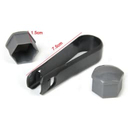 20Pcs 17mm Gray Wheel Center Nut Caps Car Tire Lug Nut Bolt Plastic Covers Decor Styling Protector Accessories For VW Audi Skoda