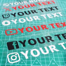 Custom Text Instagram My Name Sticker Facebook Logo X YouTube Snapchat Twitch For Car Bike Motorbike Helmet Door Football Decal
