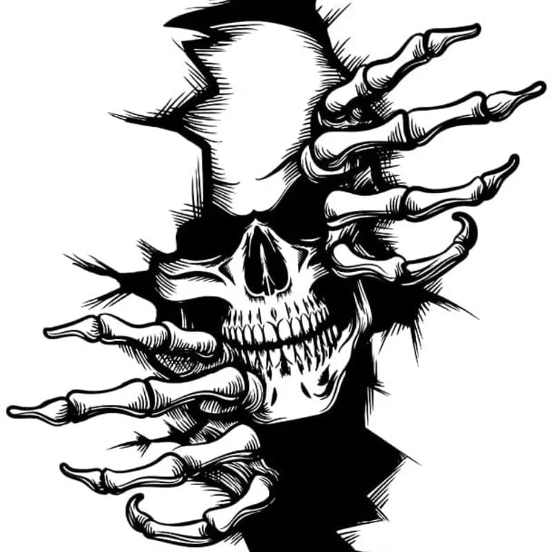 15cm Horror Skeleton Sticker Exterior Parts Motorcycle Stickers on Car Products Accessories Sunscreen and Waterproof Cute, PVC