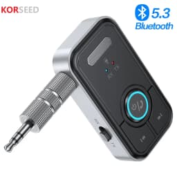 Bluetooth 5.3 Car AUX Audio Adapter Receiver Transmitter AUX Wireless Audio Adapter 3.5mm Jack for Car Earphones TV Speakers