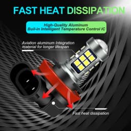 2Pcs H8 H11 HB4 9006 HB3 9005 H16 High Quality LED Bulbs Auto Anti Fog Lamps Car Driving Running Light Front Foglamp 6000K White