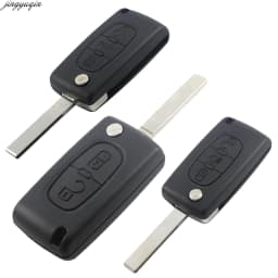 Jingyuqin CE0536/523 Flip Remote Key Case Shell For Peugeot 307 308 407 408 Citroen C3 C4 C5 C6 Berlingo Picasso Xsara HU83/VA2