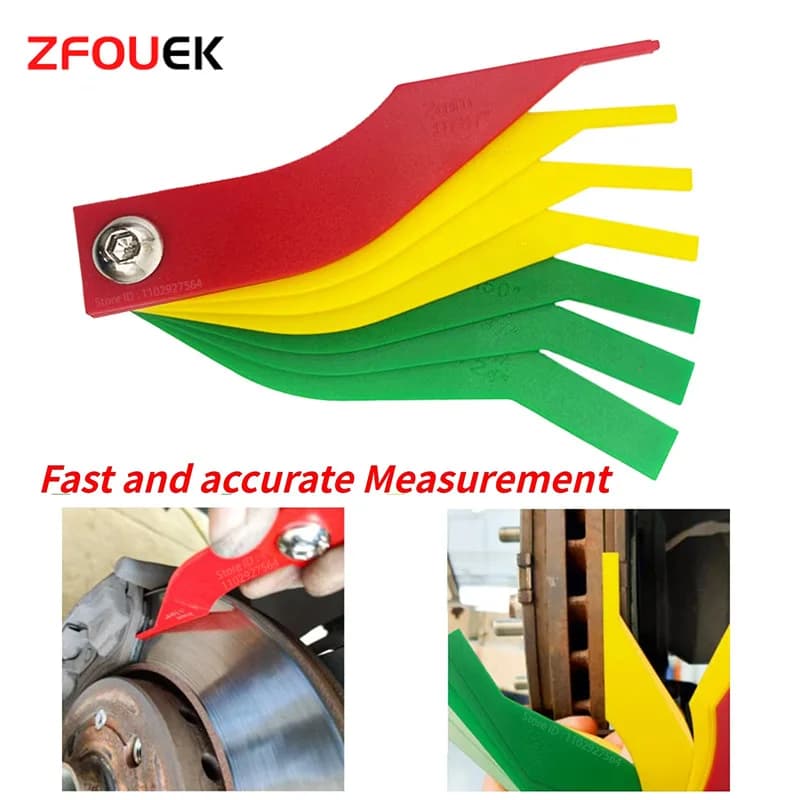 Universal Automotive Brake Pad Thickness Gauge Brake Pad Measure Ruler Test Tool Brake Diagnostic Tool Tester Car Accessories