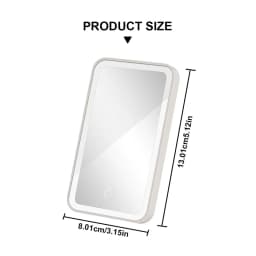 SEAMETAL Car Interior Mirrors Sun Visor Plate LED Makeup Mirror for Girls Women Rechargeable Fill Light Universal Vanity Mirror