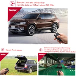 Universal Car Door Lock Trunk Release Keyless Entry System Central Locking Kit With Remote Control Car Accessories