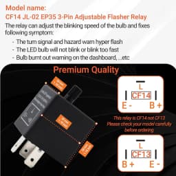 12V 3 Pin CF-13 CF-14 JL-02 Motorcycle LED Flasher Relay Automobile Turn Signal Light Relay Motorcycle Switch Universal
