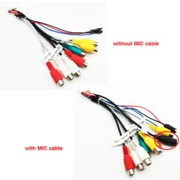 20 Pin RCA Audio Harness with Subwoofer Output, CVBS Video, Aux In, Amp Control, Fan Connector, Mic Jack, for 16Pin Car Android