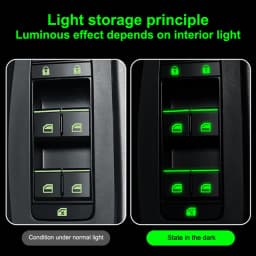 18 pcs/set Luminous Automobile Interior Stickers Universal Car Windows Control Panel Decals Auto Door Window Lift Button Sticker