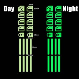 18 pcs/set Luminous Automobile Interior Stickers Universal Car Windows Control Panel Decals Auto Door Window Lift Button Sticker