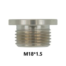 Universal SS304 O2 Oxygen Sensor Plug Automobiles lambda Sensors Bung Plug M18X1.5 M12 X 1.25 Thread With Washer Silver