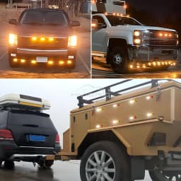 12V-24V 6leds Warning Strobe Grille Flashing Lightbar Car Beacon Lamp Yellow White Red Blue Auto Traffic Turn Signal Waterproof