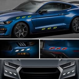 6Pcs/Set Car Reflective Carbon Fiber Bumper Strips Safety Warning Tape Safety Warning Sticker Auto Moto Exterior Accessories