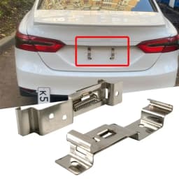 4PCS Car License Plate Frame Holder Trailer Number Stainless Steel Bracket Cars Frame Holder Clamps Trailer Number Plate Clips