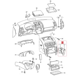 For Polo 9N 2002 2003 2004 2005 2006 2007 2008 2009 2010 Car Center Console Cup Holder 6Q0 858 602 6Q0858602E