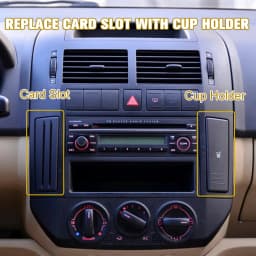 For Polo 9N 2002 2003 2004 2005 2006 2007 2008 2009 2010 Car Center Console Cup Holder 6Q0 858 602 6Q0858602E