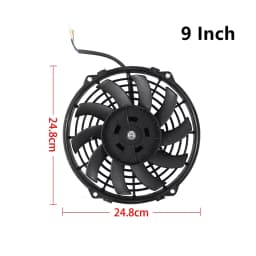 Universal 7/9/10/12/14/16 Inch 12V 80W 2100RPM Car Air Conditioning Cooling Fan Blade Cool Mounting Kit CF-1001