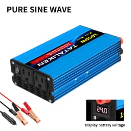 Pure Sine Wave Inverter 1000W-4000W DC 12V/24V to AC 110V 60hz Power Inverter Charger Converter Adapter US Socket
