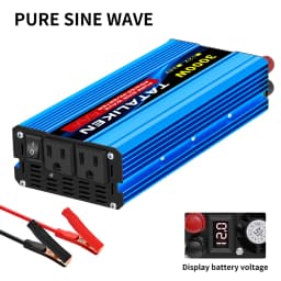 Pure Sine Wave Inverter 1000W-4000W DC 12V/24V to AC 110V 60hz Power Inverter Charger Converter Adapter US Socket