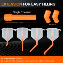 15Pcs/Set Pour Oil Tool Car Accessories Spill Proof Coolant Filling Kit Fit Universal Vehicles Plastic Filling Funnel Spout