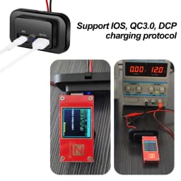QC3.0 PD Car Charger Socket Quick Charge Dual USB Charger Outlet Panel Power Adapter for Truck Camper Caravan Accessories 12/24V