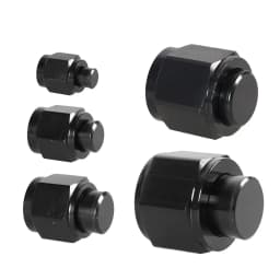 1PC Adapter Female Flare End Cap Plug Tube Fitting AN4 AN6 AN8 AN10 AN12 High Quality Hex Head Port Fitting Aluminum Black