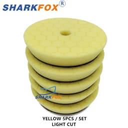 Sharkfox 5/6inch Car Polishing Disc Buffing Polishing Pads Self-Adhesive Buffing Waxing Germany Foam Polishing Pad For DA/RO