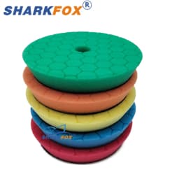 Sharkfox 5/6inch Car Polishing Disc Buffing Polishing Pads Self-Adhesive Buffing Waxing Germany Foam Polishing Pad For DA/RO