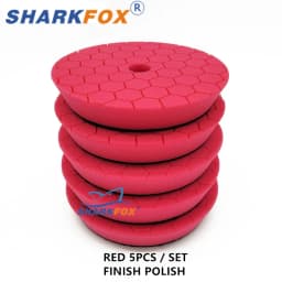 Sharkfox 5/6inch Car Polishing Disc Buffing Polishing Pads Self-Adhesive Buffing Waxing Germany Foam Polishing Pad For DA/RO