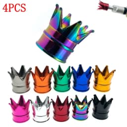 1/4PCS Creative Crown Aluminum Car Wheel Tyre Tire Air Valve Stem Cap Dust Cover Car Styling Decorative Auto Exterior Decoration