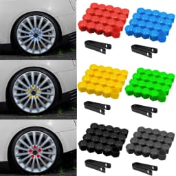 20Pcs/Set 17 19 21mm Car Wheel Nut Covers Auto Hub Screw Protection Cap Bolt Rims Auto Exterior Accessories Anti-Rust Dust Cover