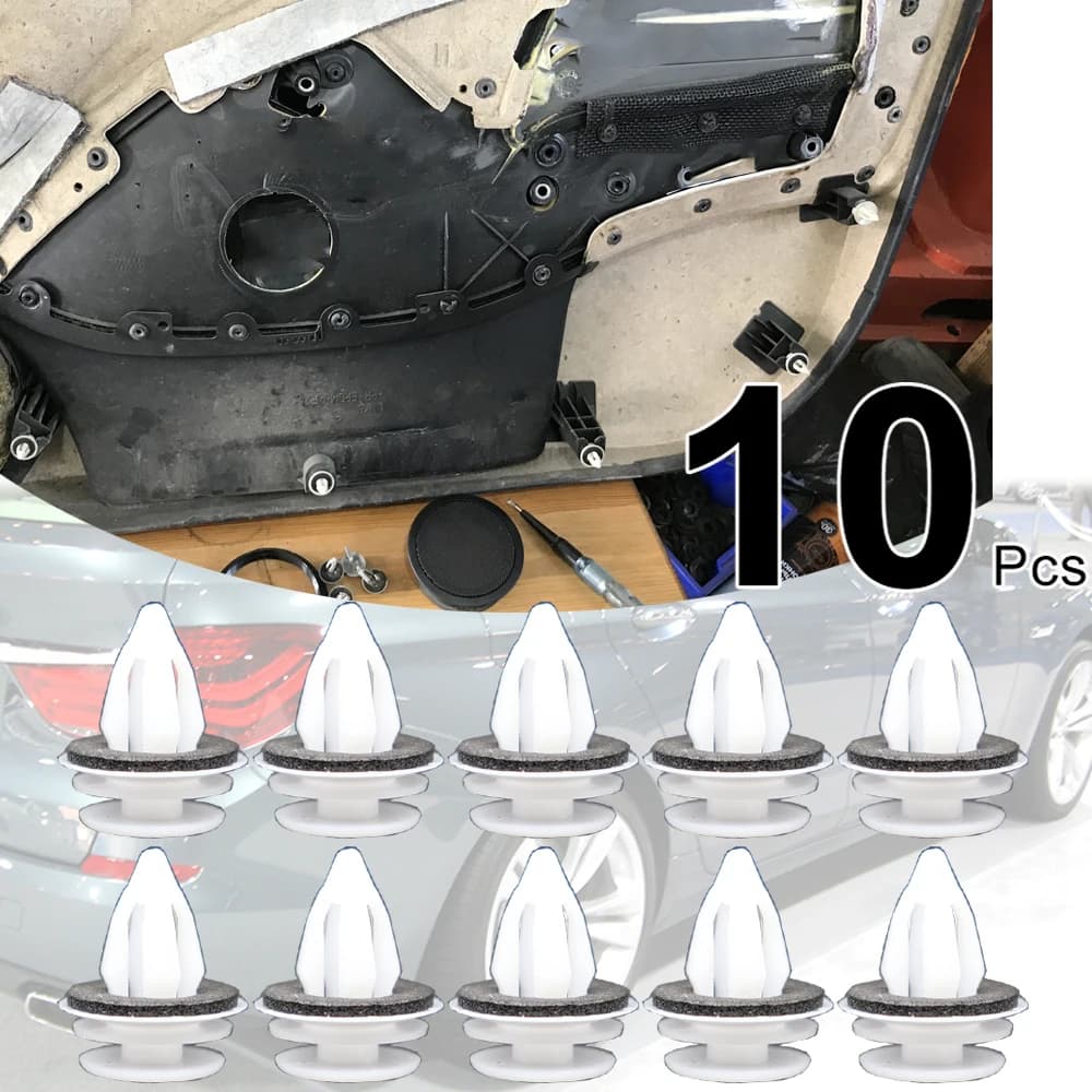 10Pcs For BMW 5 Series E60 E61 F07 F10 F11 2003 - 2016 Door Card Panel Fascia Lining Interior Trim Clips Rivets 525 530 540 i/d