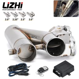 Universal Stainless Steel 304 2.0" 2.25" 2.5" 3" Dual-Valve Electric Exhaust Downpipe Cutout With Remote Wireless Accessories