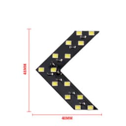 2Pcs14 SMD LED Car Rear View Mirror Arrow Panel Light Car Rear View Mirror Indicator Turn Signal Lamp Car Accessories 12V