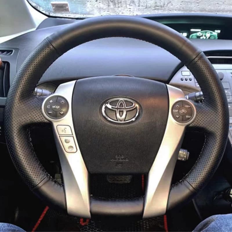 Customize DIY Microfiber Leather Car Steering Wheel Cover For Toyota Prius 30(XW30) 2009-2015 Prius C(US)2012-2017 Car Interior