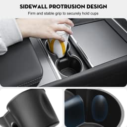 USVOTOV Water Cup Holder Inserts For Tesla Model Y YL Model 3 2025 2026 Accessories Center Console Organizer Storage Box Coaster