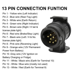 13 Pin to 7 Pin Towing Adaptor Trailer Caravan Truck Towbar Car Plug Adapter 12V Waterproof Electric Socket Converter Connector