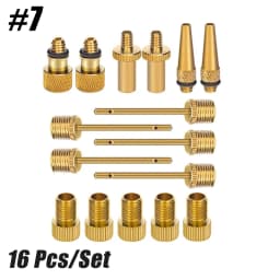 Bicycle Presta Schrader Valve Adaptor, Brass Bike Pump Adapters, Ball Needle, Balloon Inflatable Toys Nozzle Inflator Adapter