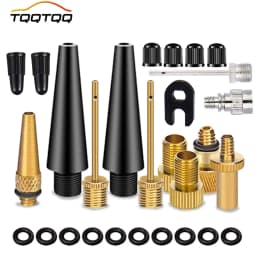 Bicycle Presta Schrader Valve Adaptor, Brass Bike Pump Adapters, Ball Needle, Balloon Inflatable Toys Nozzle Inflator Adapter