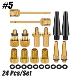 Bicycle Presta Schrader Valve Adaptor, Brass Bike Pump Adapters, Ball Needle, Balloon Inflatable Toys Nozzle Inflator Adapter