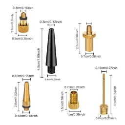 Bicycle Presta Schrader Valve Adaptor, Brass Bike Pump Adapters, Ball Needle, Balloon Inflatable Toys Nozzle Inflator Adapter