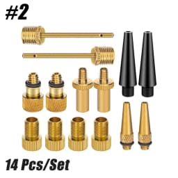 Bicycle Presta Schrader Valve Adaptor, Brass Bike Pump Adapters, Ball Needle, Balloon Inflatable Toys Nozzle Inflator Adapter