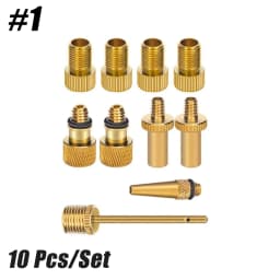 Bicycle Presta Schrader Valve Adaptor, Brass Bike Pump Adapters, Ball Needle, Balloon Inflatable Toys Nozzle Inflator Adapter