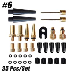 Bicycle Presta Schrader Valve Adaptor, Brass Bike Pump Adapters, Ball Needle, Balloon Inflatable Toys Nozzle Inflator Adapter