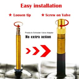 Bicycle Presta Schrader Valve Adaptor, Brass Bike Pump Adapters, Ball Needle, Balloon Inflatable Toys Nozzle Inflator Adapter