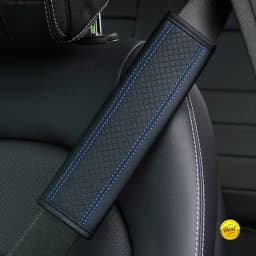 Car Seat Belt Pu Leather Safety Belt Shoulder Cover Breathable Protection Seat Belt Padding Pad Auto Interior Accessories
