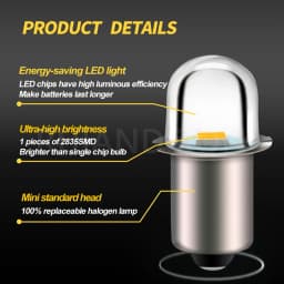 4Pcs E10 Mini LED Bulbs Energy Saving 360° Glow 3V 6V 12V For Christmas Decoration Bulb P13.5S Replace Torch Flashlight Lamps
