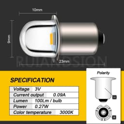 4Pcs E10 Mini LED Bulbs Energy Saving 360° Glow 3V 6V 12V For Christmas Decoration Bulb P13.5S Replace Torch Flashlight Lamps