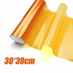 12"x12" Amber Orange Car Light Sticker Car Light Headlight Taillight PVC Tint Film Sticker Fog Light Rear Lamp Yellow Vinyl Film